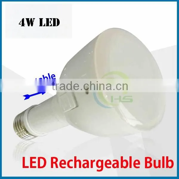 rechargeable led emergency light,4W E27 LED Rechargeable Light With PC And Engineering Plastic Material