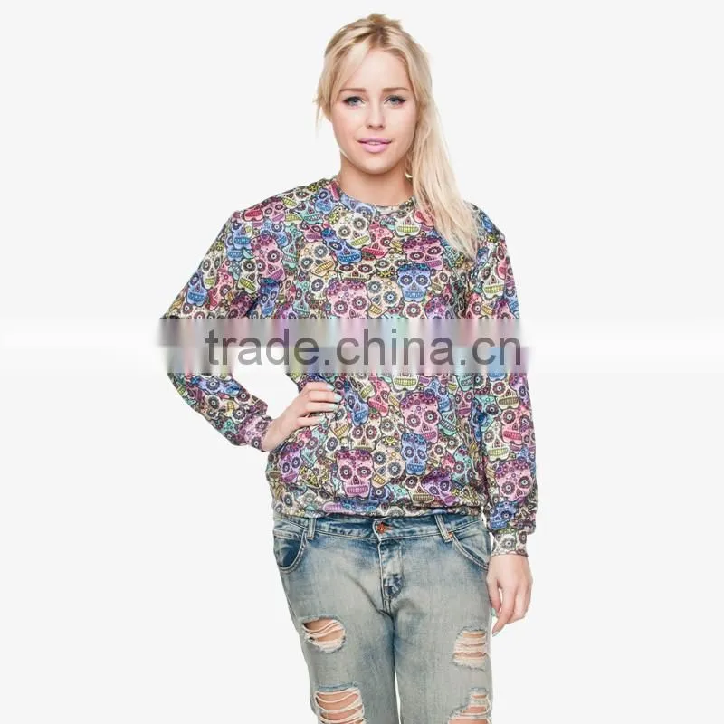 fashion mexican scull high quality 3d digital print fullprint crewneck sweatshirt spring autumn unisex custom oversized pullover