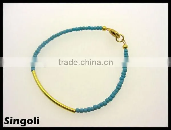 Fashion pearl bracelet with rose letter A pendant chinese manufacturer