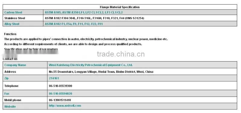 forged stainless steel th flange/thread flange for pipe connection