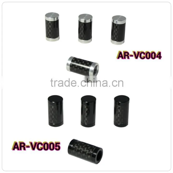 Carbon car tire air valve cap