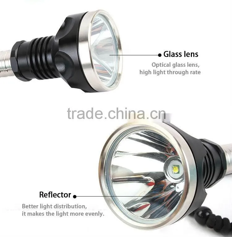 GOREAD Y20 High bright rechargeable stainless steel XML-T6 5 mode 10W led flashlight torch