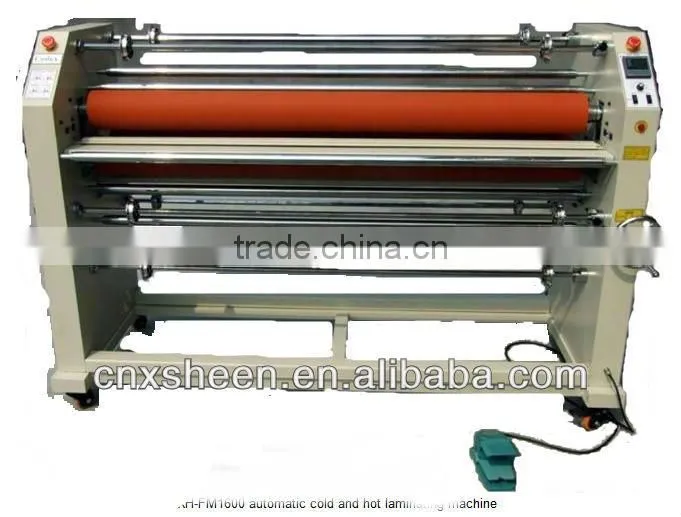 XH-FM1600 automatic cold and hot laminating machine,thermal laminator machinery,laminating machine
