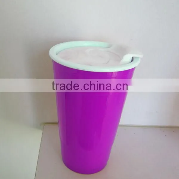 500ml/16oz BPA free double wall nostalgia party tumbler with lid