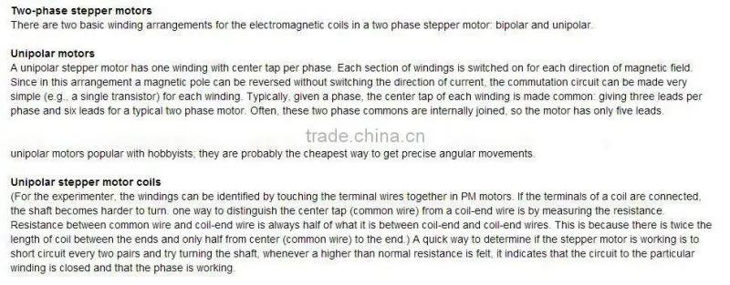 57mm 1.8 Degree High Power Hybrid Stepper Motor/Stepping Motor 57STH76-1006A