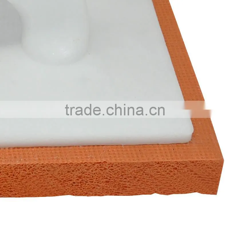 High density orange masonry float with plastic handle sponge plastering trowel