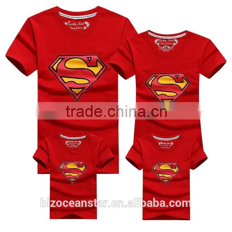 Pure cotton short sleeve parent-child outfit lovers t-shirts