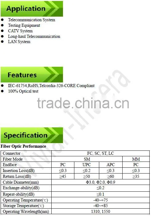 High quality LC-LC Multimode(OM3/OM4)Duplex 2.0mm fiber optic patch cord LC/PC patchcord