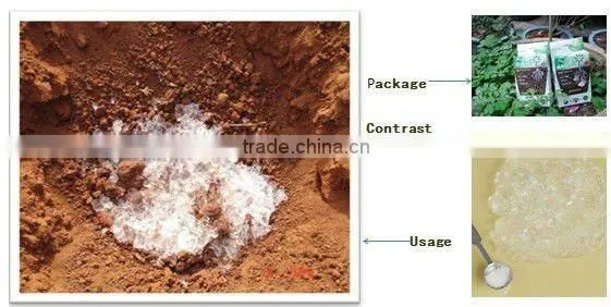 Polymer gel crystals ( super absorbent polymer ) used for agriculture
