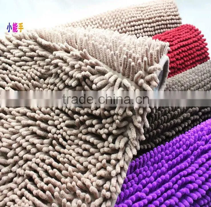 Microfiber chenille high pile Room mat and carpet