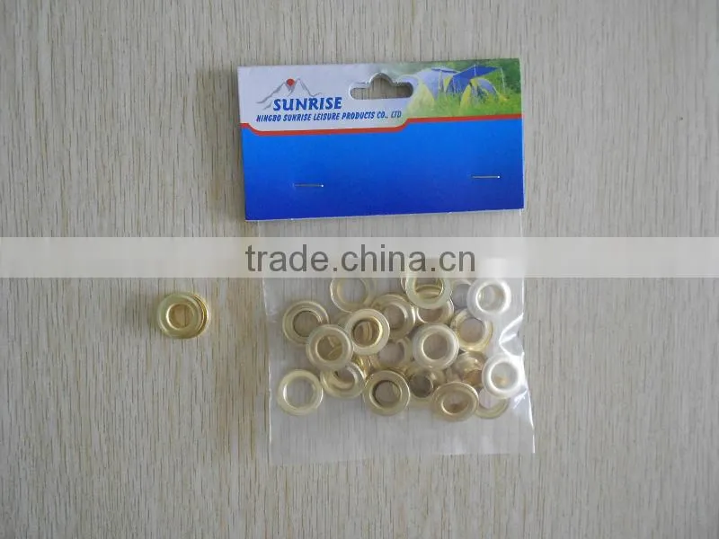 56737# 20pcs brass finished grommets, steel eyelets
