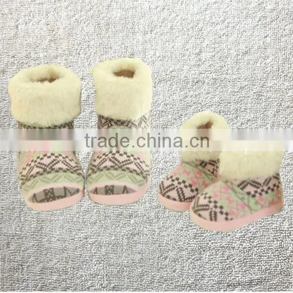 Candy color rose velvet ribbon hemming autumn and winter thermal at home boots