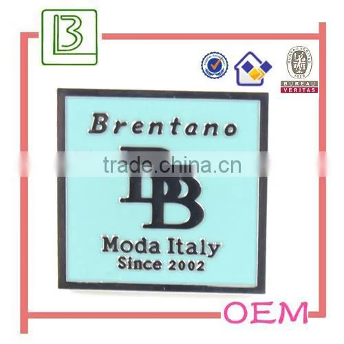 custom metal logo plate for handbags