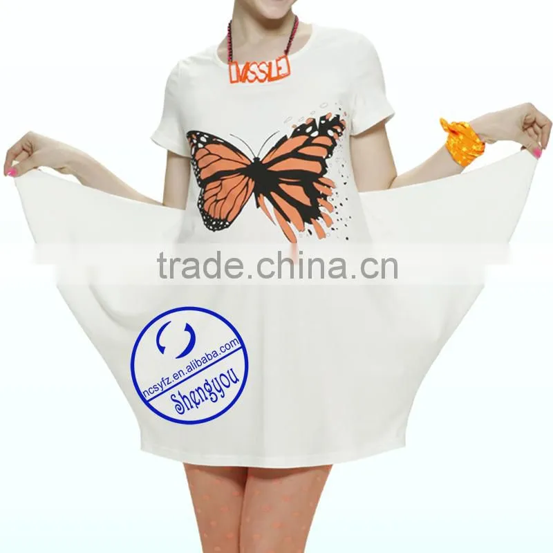 Custom combed cotton jersey printed short sleeve white maternity t shirt