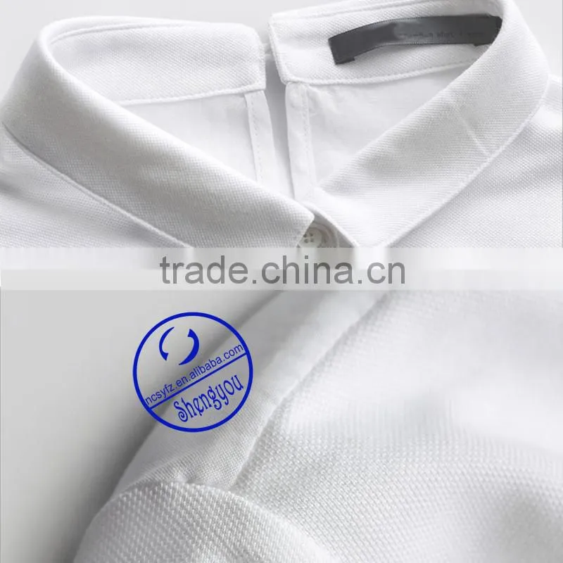 wholesale 100 cotton plain white polo t shirt for women
