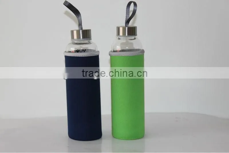 2014 fashion protecting bush glass bottles for lady