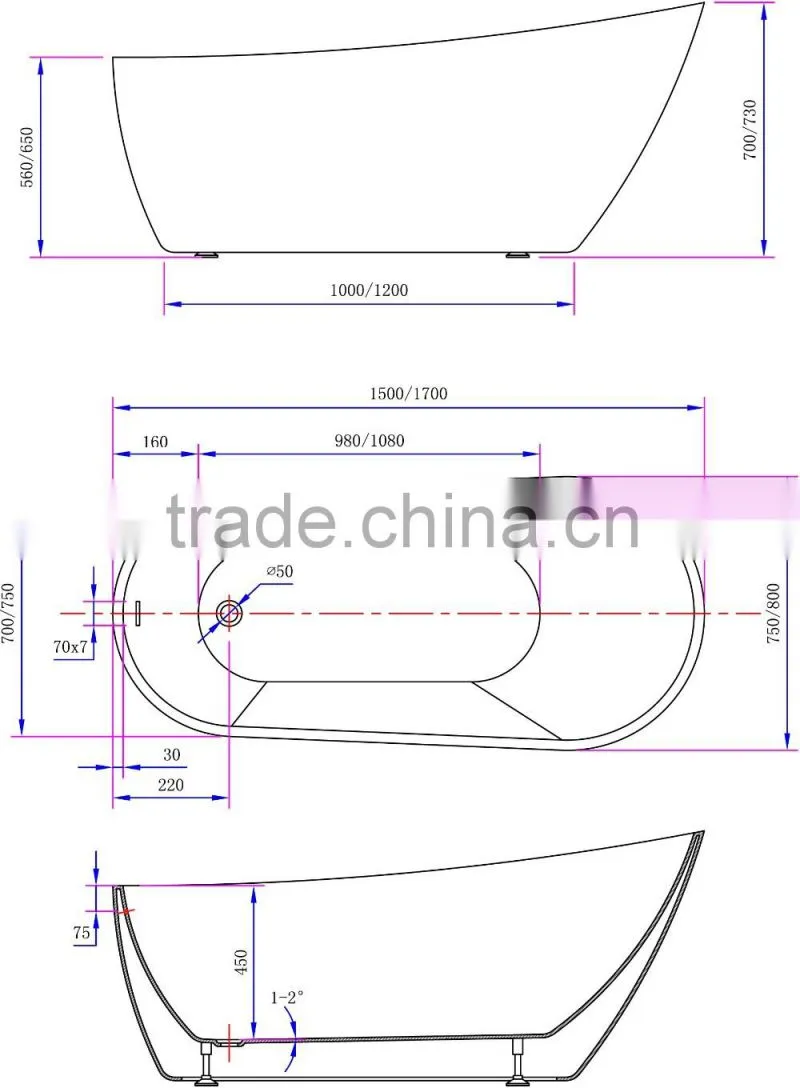 cUPC acrylic bathtub, freestanding bathtub,bathtub