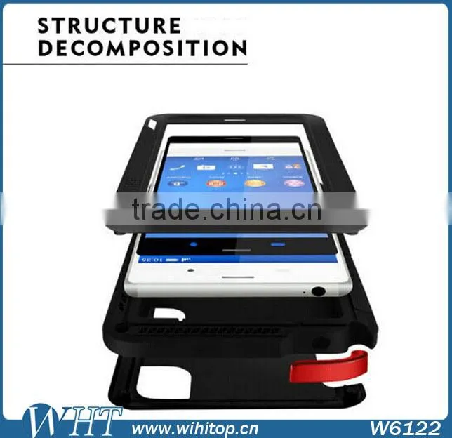 For Sony Xperia Z3 Waterproof Case, Love Mei Aluminum Waterproof Shockproof Dirtproof Case For Z3 With Gorilla Glass