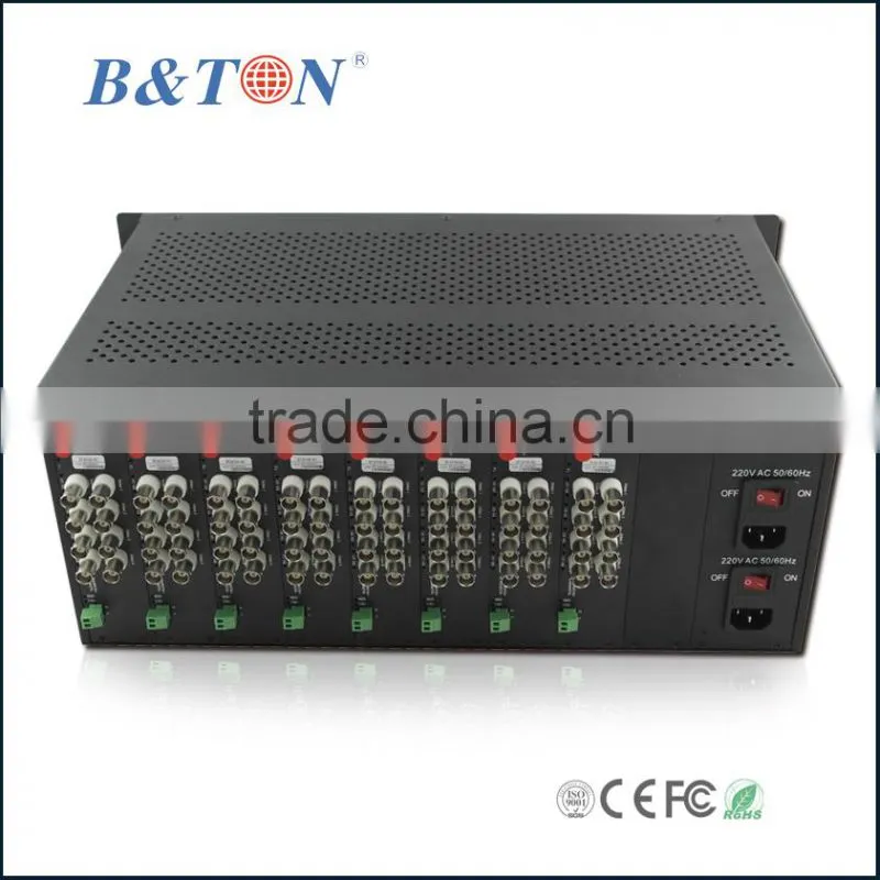 2U rack mount chassis fiber optical transmitter and receiver