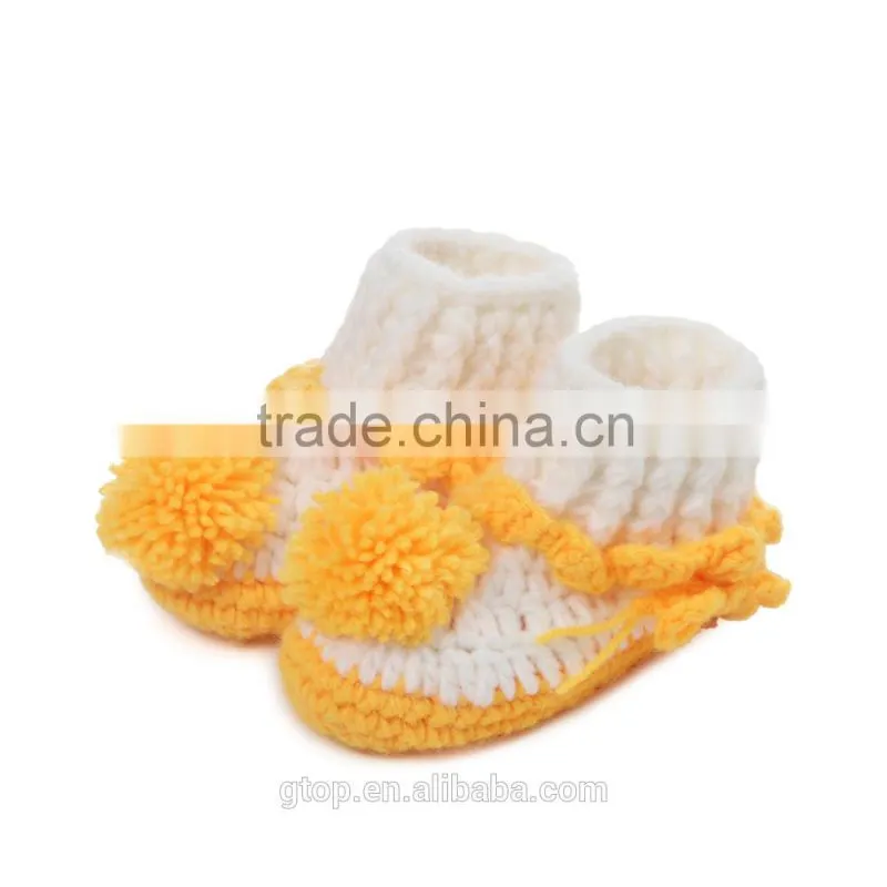 Baby Handmade Crochet Boots Shoes Supplier for 1-10 months old B-0026