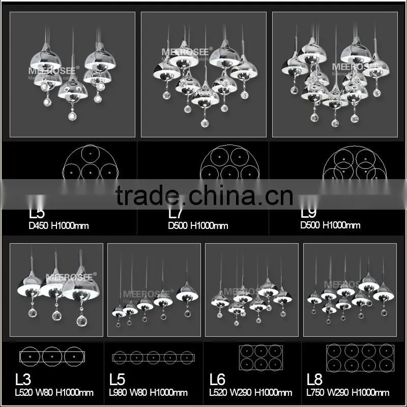 LED Crystal Liner Pendant Light Pendant Lamp Modern Pendant Light Fixtures MD2584 L9