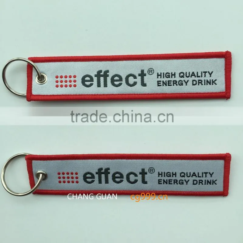 The custom woven label cool key chains