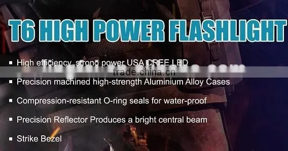 2015 Super Bright 600 Lumen Flashlight XM-L T6 Flashlight 5 Mode Hunting Flashlight