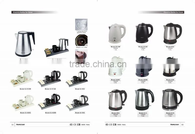1.2L High quality turkish tea stainless steel cordless electric kettle