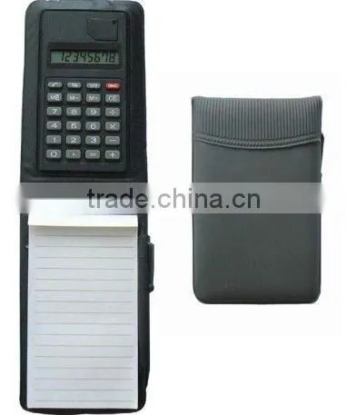 Hot leather notebook with calculator