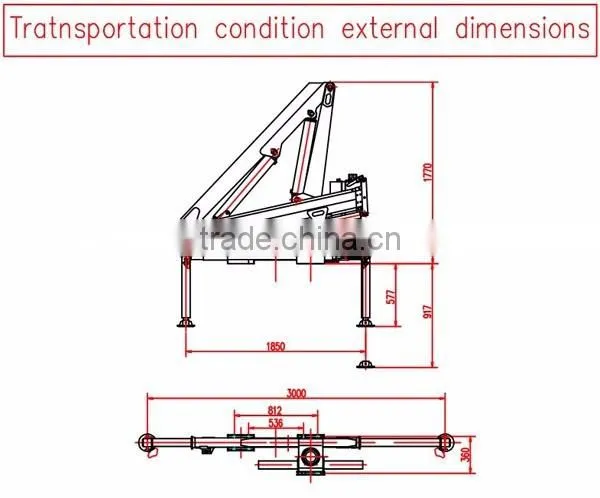 Chinese mobile jib crane 2 ton good price for sale