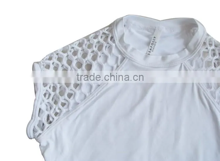 Fashion pure white color lady's short coat summer clothes