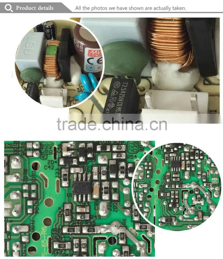 UL CE EMC approved meanwell eps-65-24 65w 2.71a 24v power supply pcb