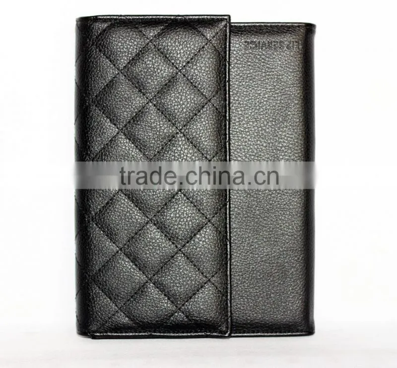 black soft card holder