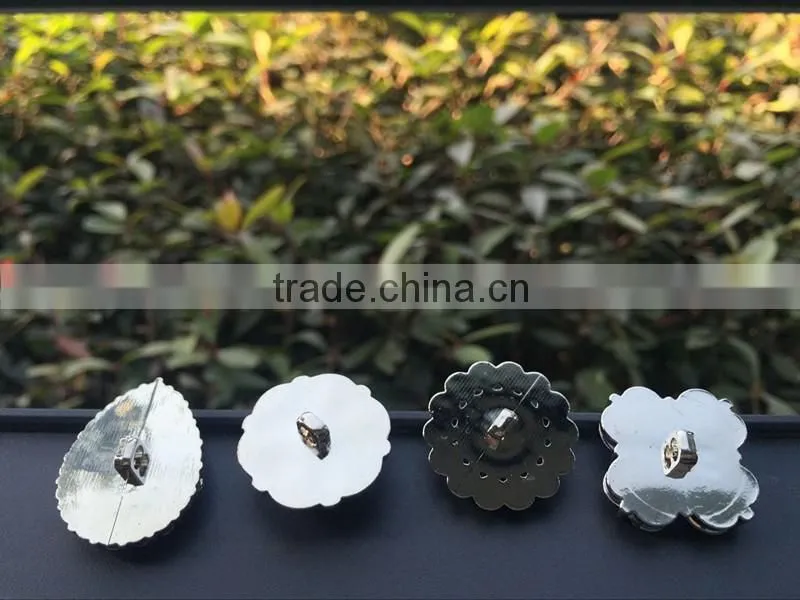 Acrylic Plastic rhinestone button sewing retail wholesale flower center cheap big colorful button shank etsy hotsale amazon