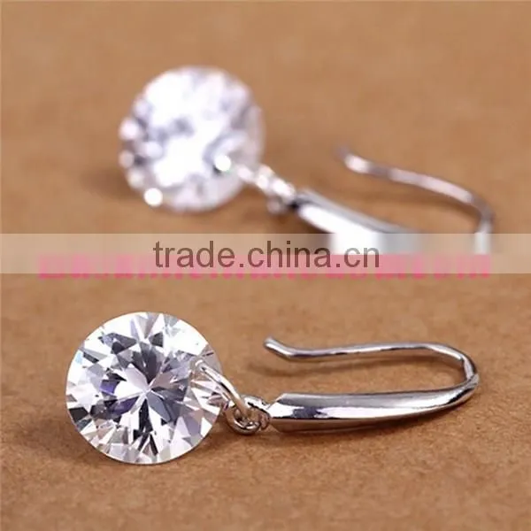 2016 Fashion silver zircon jewelry,wholesale earring jewelry