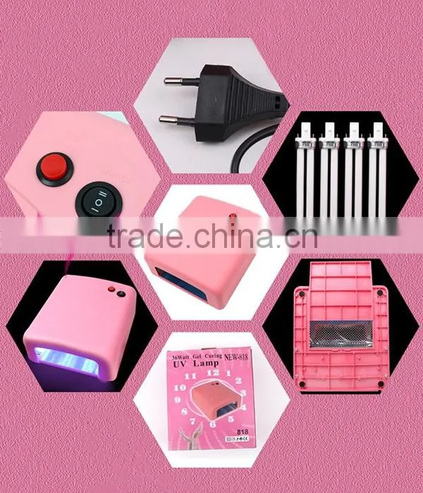 Hot sale 36 watt uv nail lamp model 818