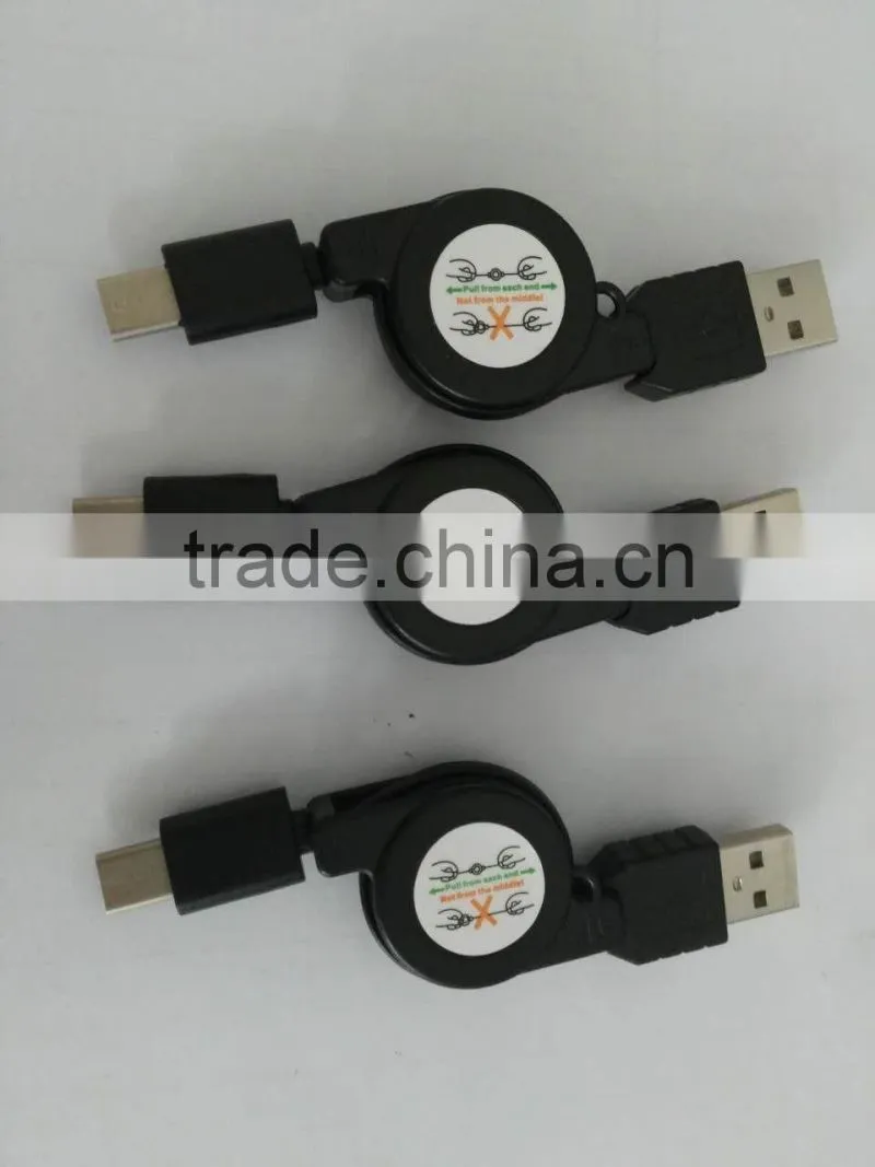Retractable type c cable