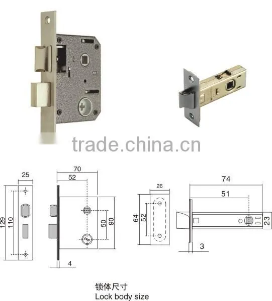 hot sale door hardware of modern mortsie lock set