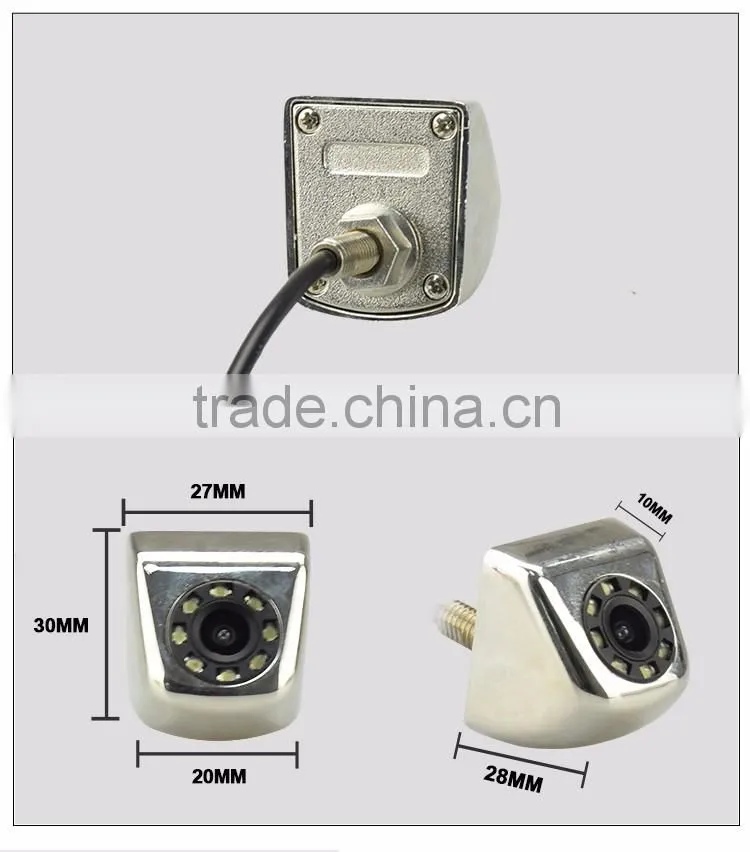 Metal Housing Korea Style 1089 chip car rear view camera with 8 Led