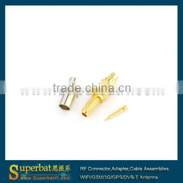 mmcx cable assembly straight Crimp Plug connector for LMR100 RG316 RG174