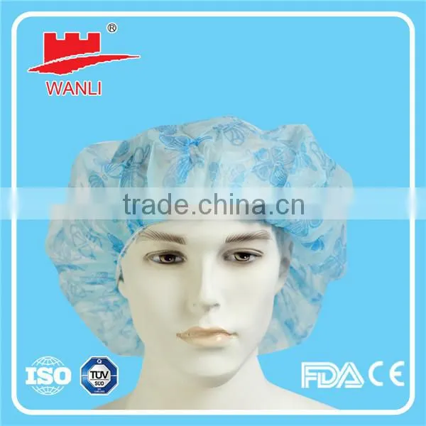 colorful Disposable round cap medical surgical non woven head cover cap