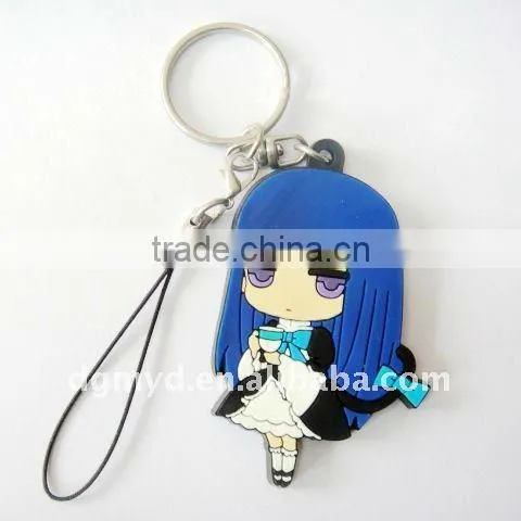 cartoon soft pvc dog keychain