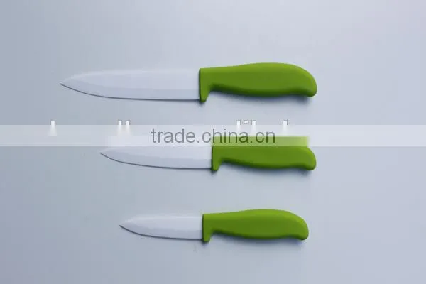 4pcs Ceramic Kitchen knives set in transparent plastic stand with nice gift box packing