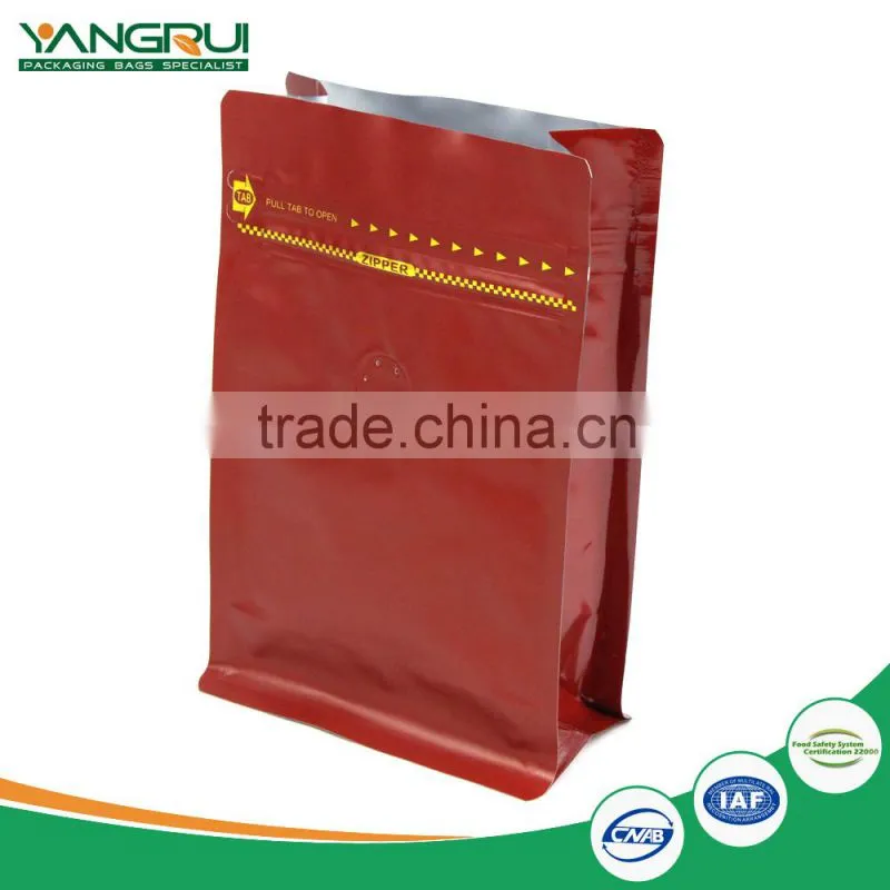 side zipper flat bottom bag laminated foil pouch