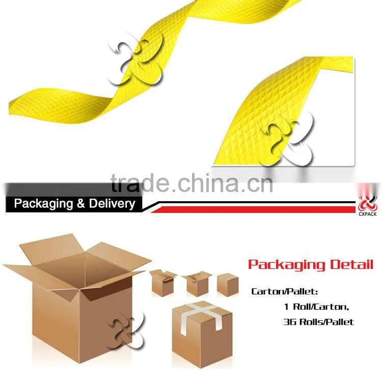 Yellow high tensile strength recycle16mm pp strapping band