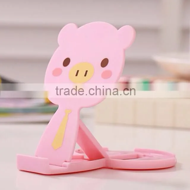 Cartoon mirror plastic cell phone display stand