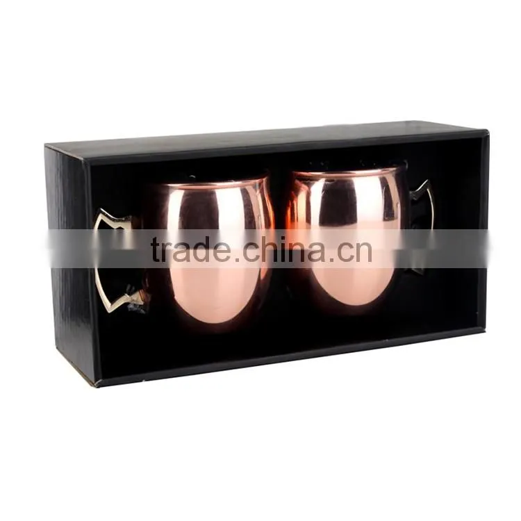 Hot promotion low price stainless steel copper mugs set