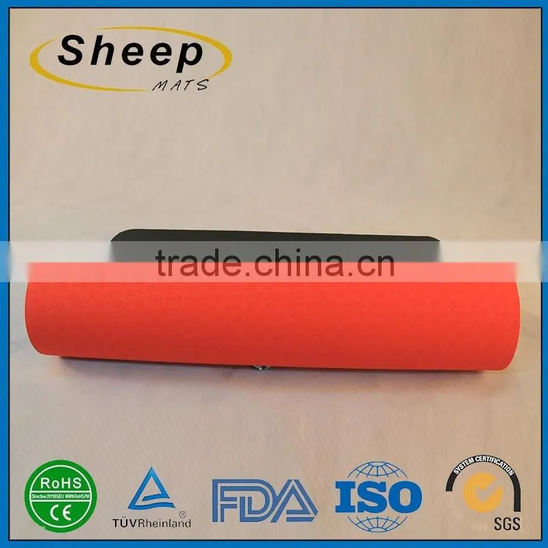 Wholesale Tpe material custom soft 4mm yoga mat with carrying strap