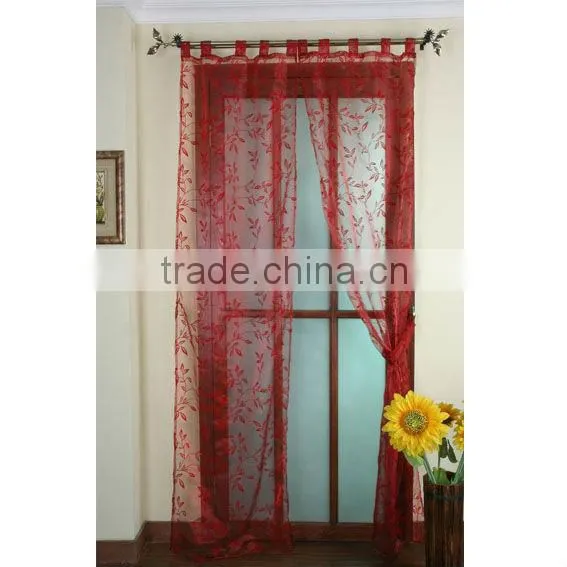polyester curtain organza; window curtain organz fabirc; curtain fabric