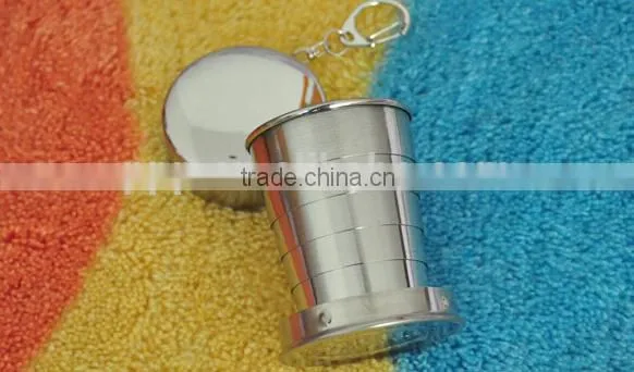 2014 Hot selling 60ml leak-proof eco-friendly FDA LFGB fodable stainless steel beer mug cup tumbler